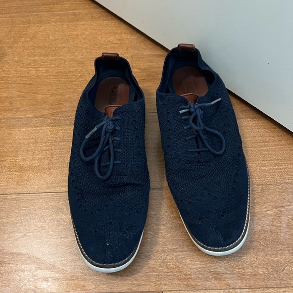 Cole Haan Zerogrand Navy Oxfords - Picture 3 of 9